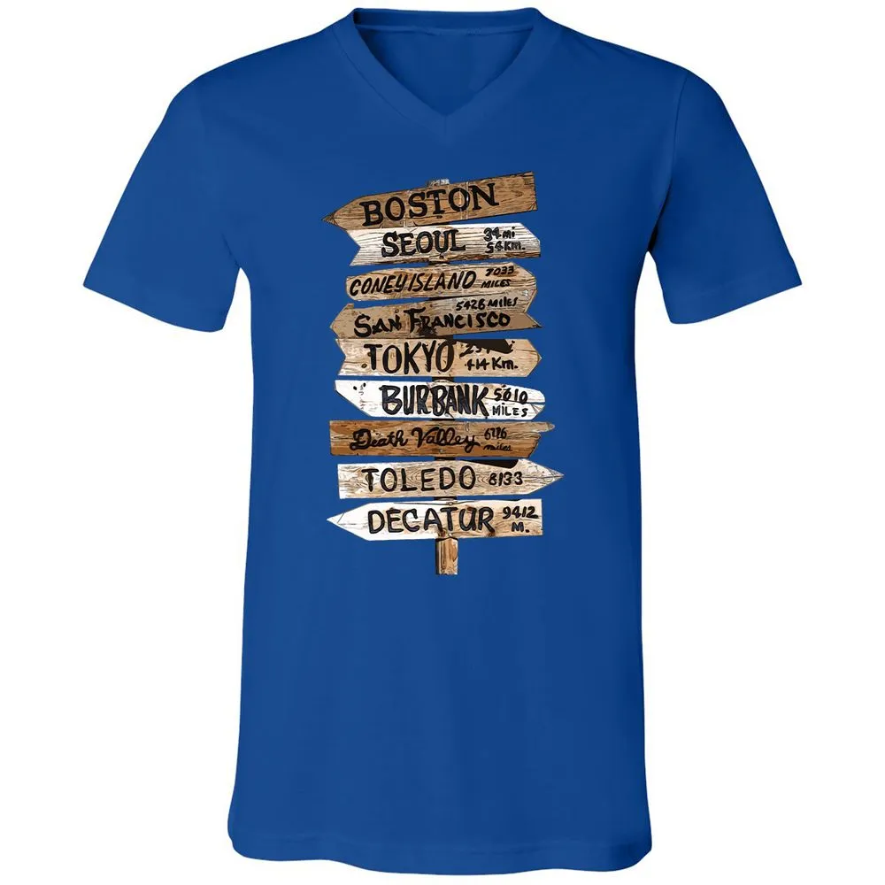 Unisex V-Neck T-Shirt - R1J24H31 - True Royal - 4