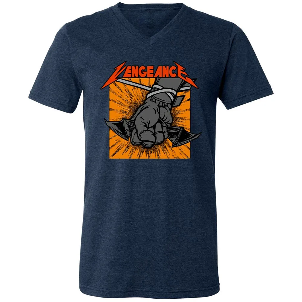 Unisex V-Neck T-Shirt - 2LTDYQWC - Heather Navy - 15