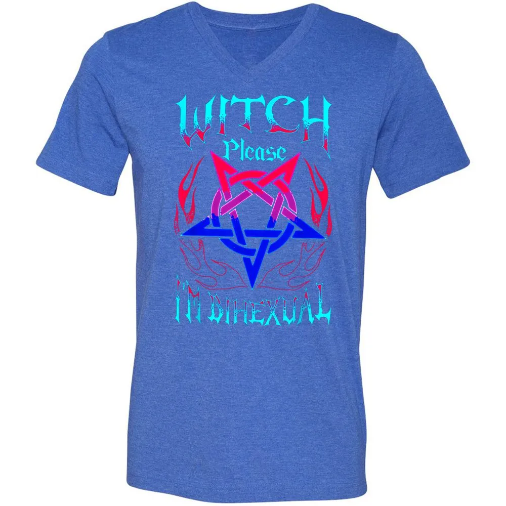 Unisex V-Neck T-Shirt - FRX93FB3 - Heather True Royal - 14