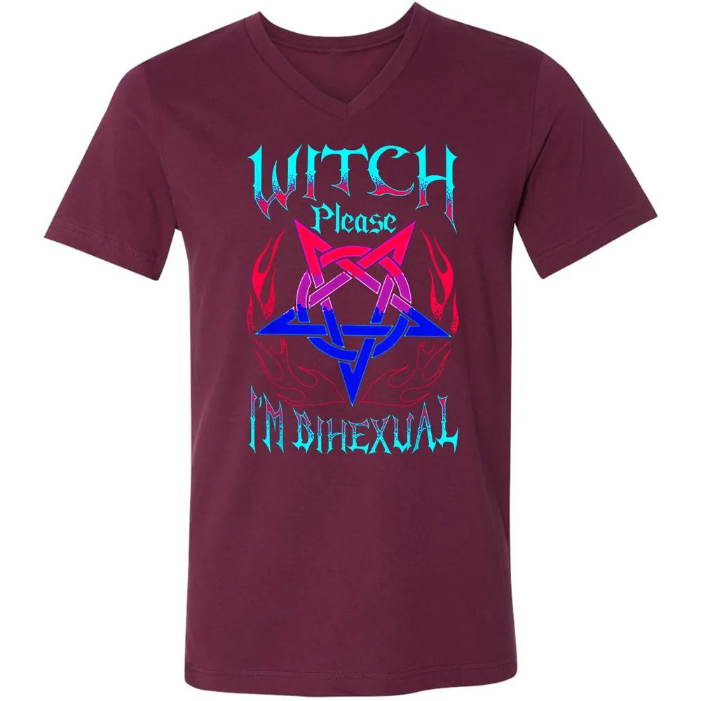 Unisex V-Neck T-Shirt - FRX93FB3 - Maroon - 6