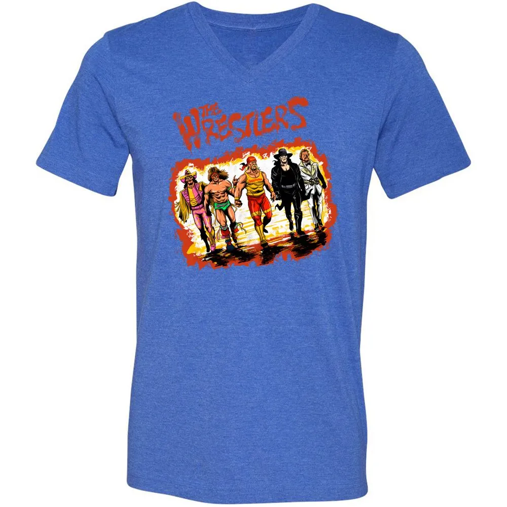 Unisex V-Neck T-Shirt - 2SWHU13X - Heather True Royal - 14