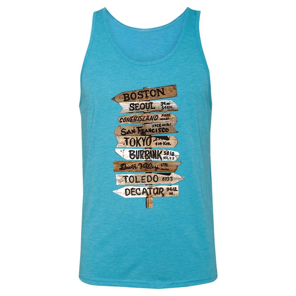 Unisex Jersey Tank - HEQ2X5LN - Aqua Triblend - 3