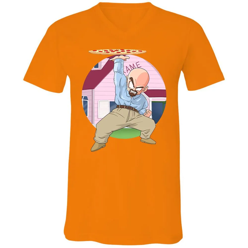 Unisex V-Neck T-Shirt - Z32ADK3X - Orange - 11