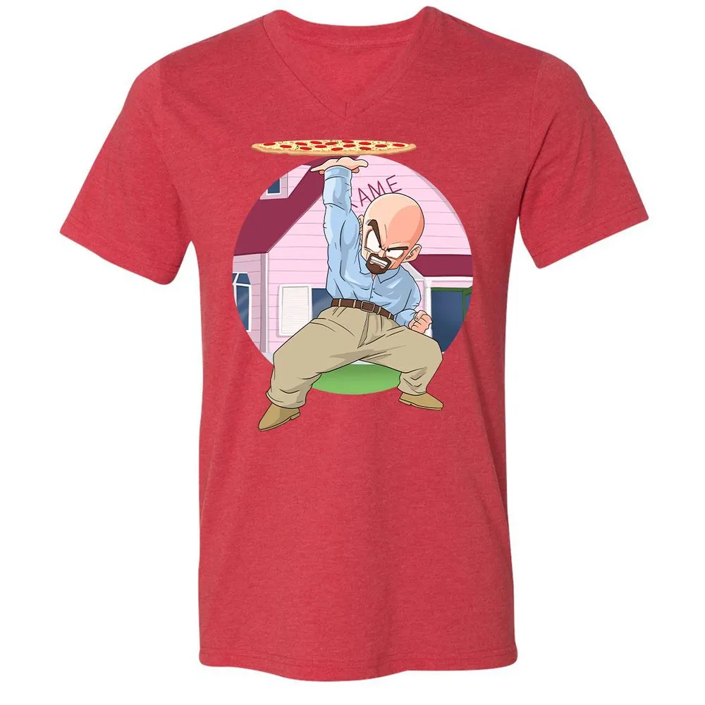 Unisex V-Neck T-Shirt - Z32ADK3X - Heather Red - 16