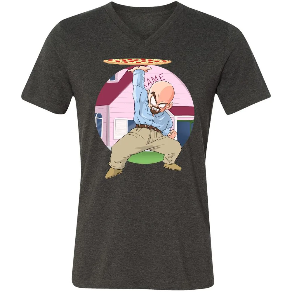 Unisex V-Neck T-Shirt - Z32ADK3X - Dark Grey Heather - 8