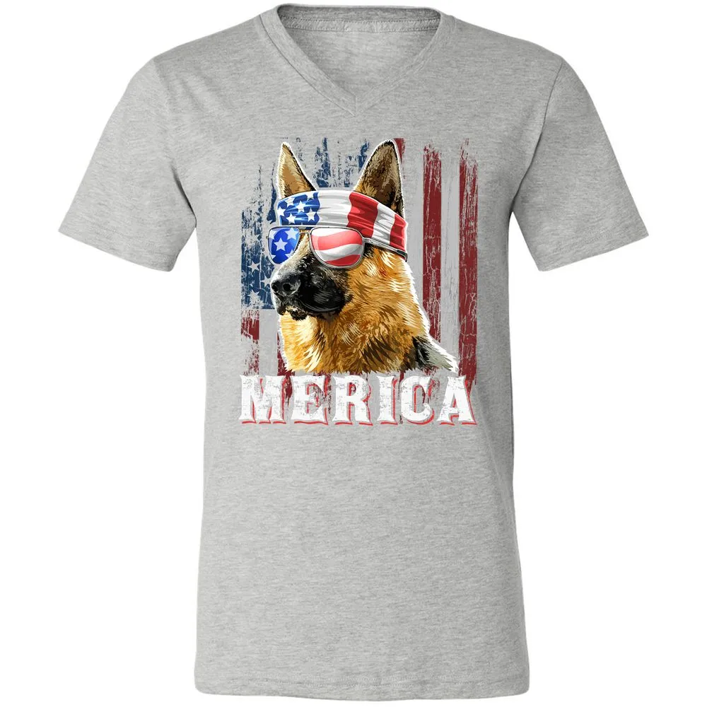 Unisex V-Neck T-Shirt - Q5F2LQ4F - Athletic Heather - 7