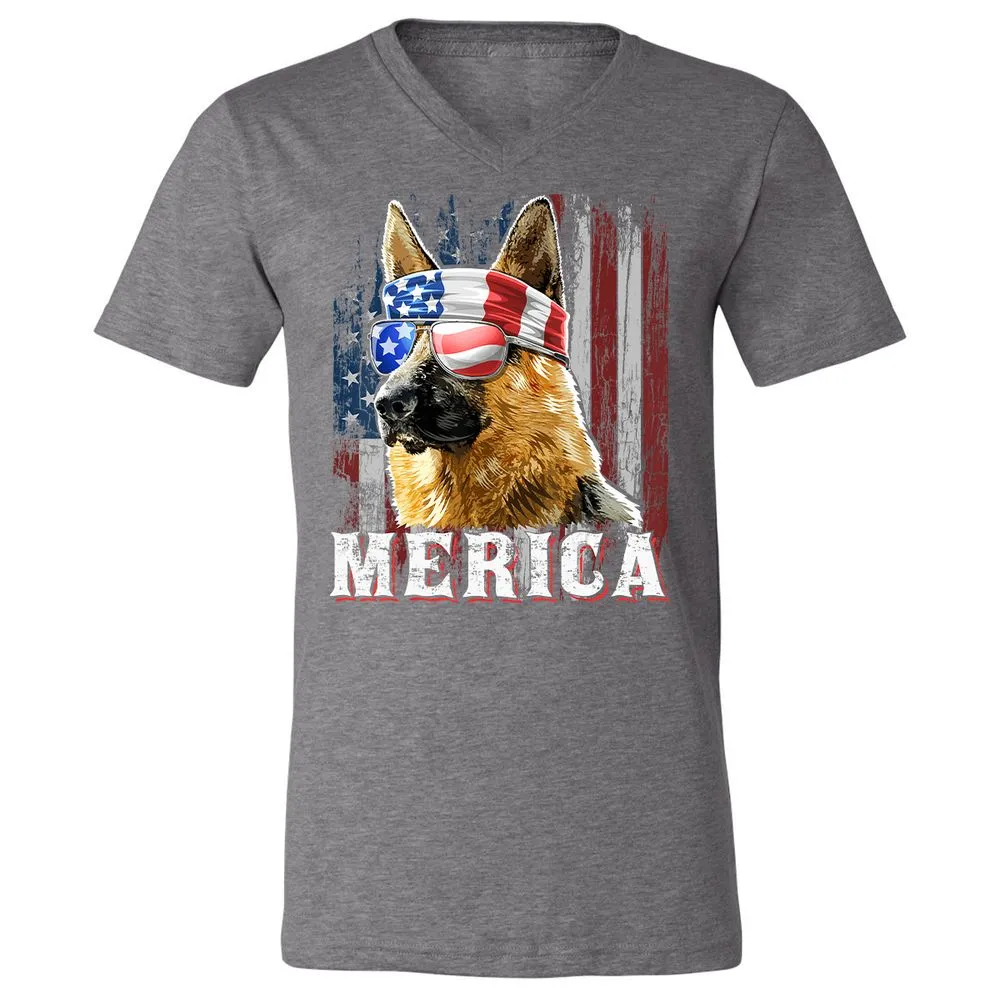 Unisex V-Neck T-Shirt - Q5F2LQ4F - Deep Heather - 13