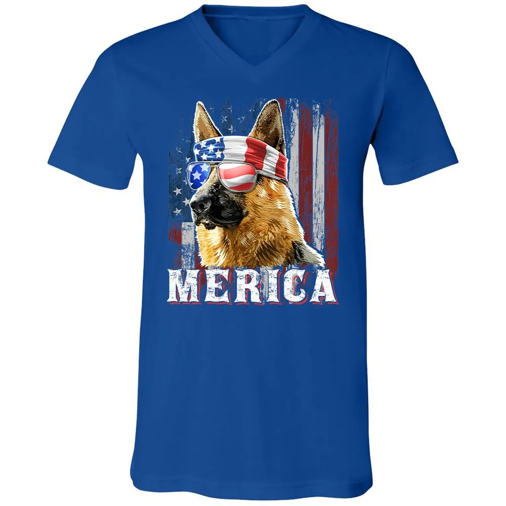 Unisex V-Neck T-Shirt - Q5F2LQ4F - True Royal - 4