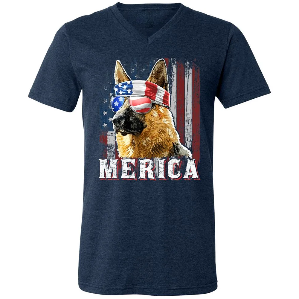 Unisex V-Neck T-Shirt - Q5F2LQ4F - Heather Navy - 15