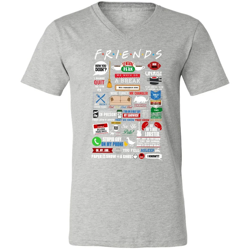Unisex V-Neck T-Shirt - W4UKF8FB - Athletic Heather - 7