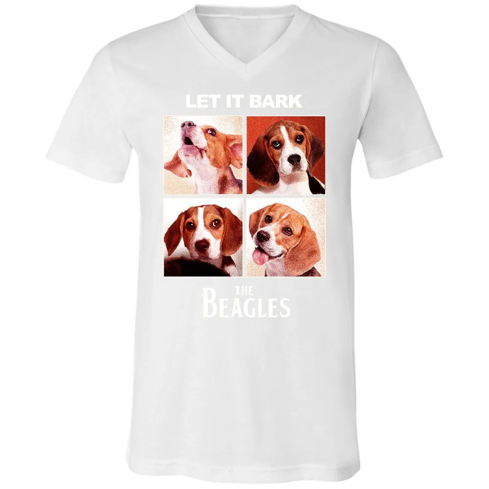 Unisex V-Neck T-Shirt - FDXZ7E8W - White - 5