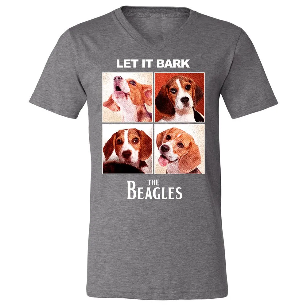 Unisex V-Neck T-Shirt - FDXZ7E8W - Deep Heather - 13