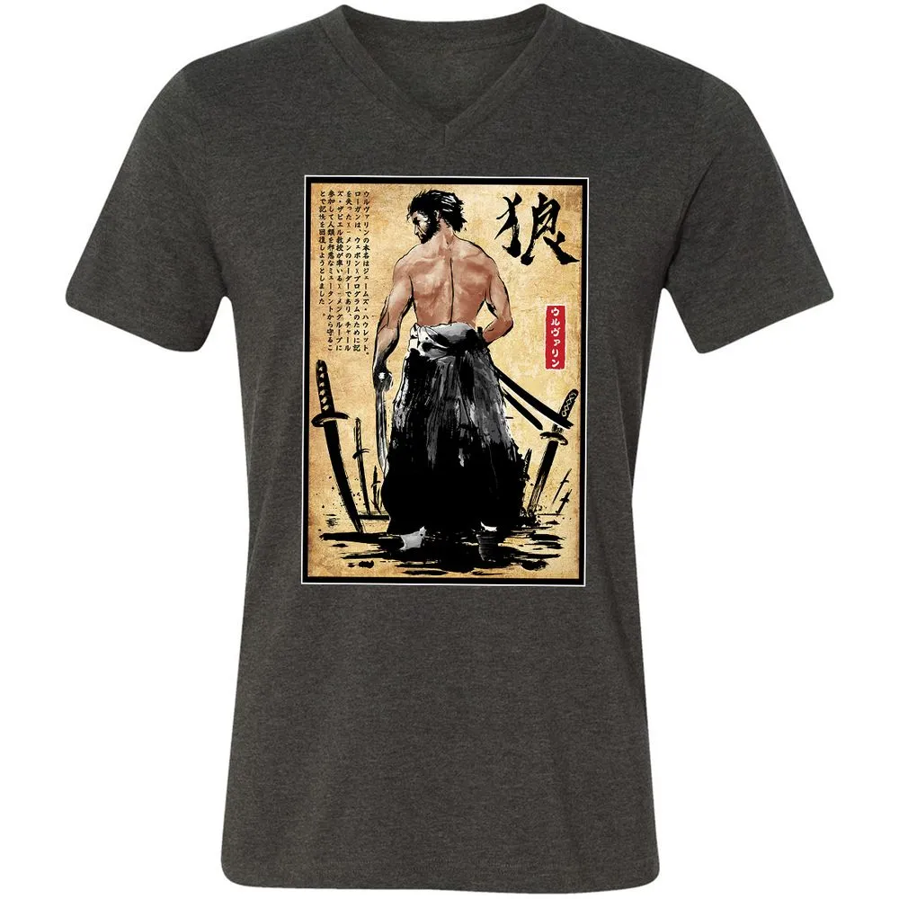 Unisex V-Neck T-Shirt - F78XUM95 - Dark Grey Heather - 8