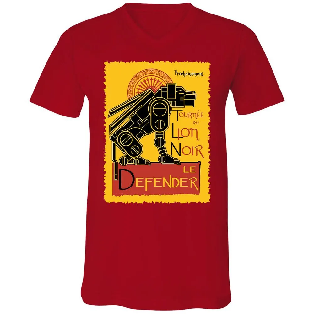 Unisex V-Neck T-Shirt - 4RLULENJ - Red - 3