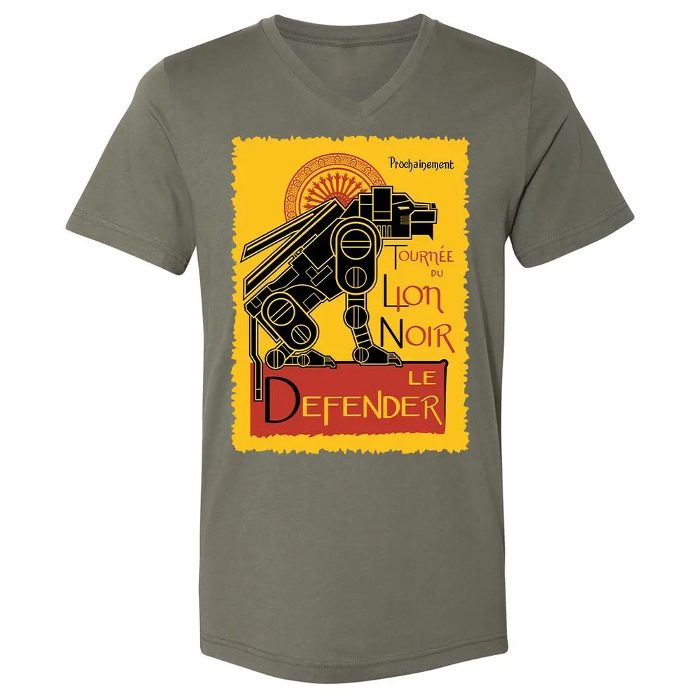 Unisex V-Neck T-Shirt - 4RLULENJ - Military Green - 10