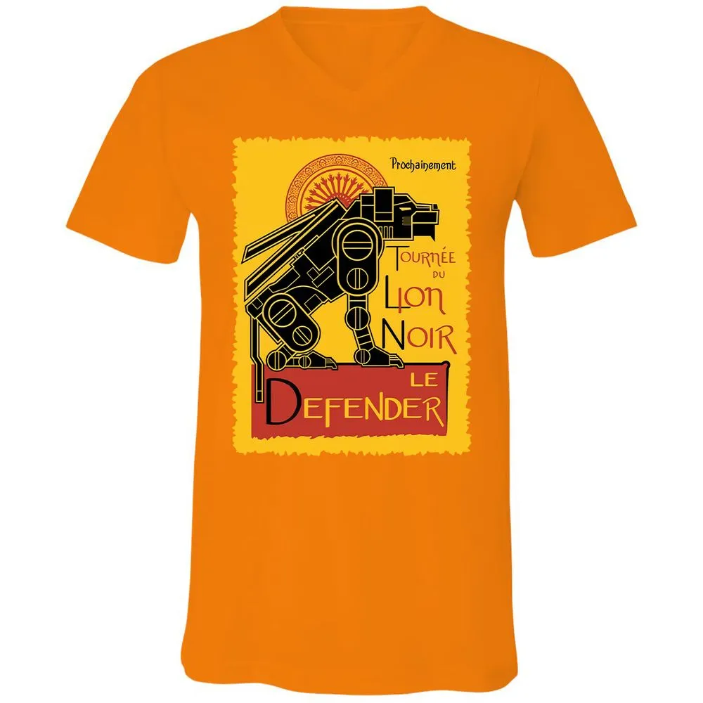 Unisex V-Neck T-Shirt - 4RLULENJ - Orange - 11