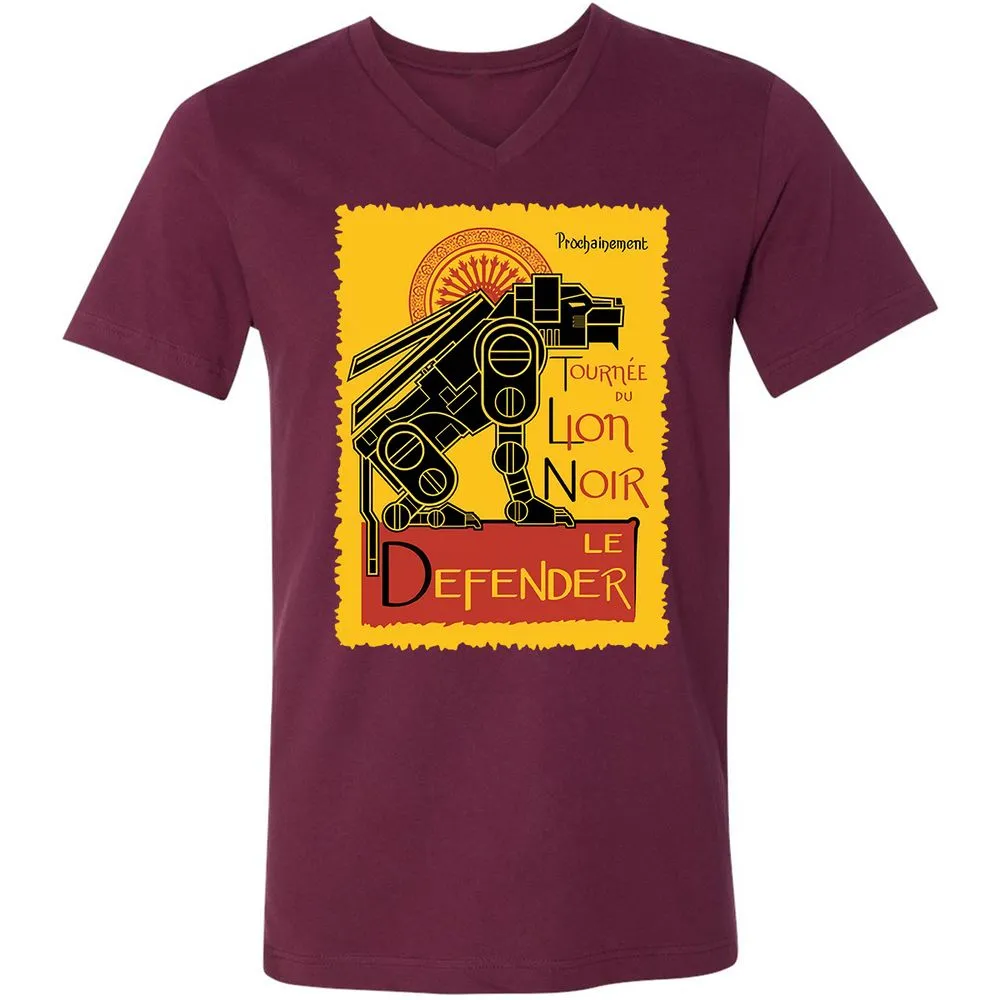 Unisex V-Neck T-Shirt - 4RLULENJ - Maroon - 6