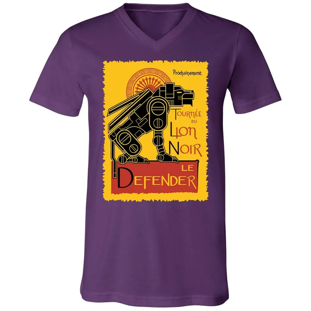 Unisex V-Neck T-Shirt - 4RLULENJ - Team Purple - 9