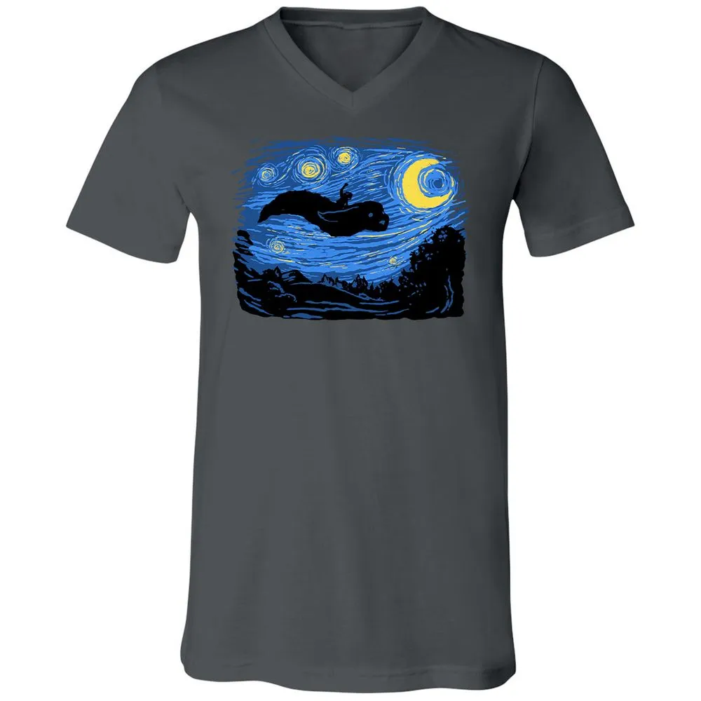Unisex V-Neck T-Shirt - L2HUX48D - Asphalt - 12