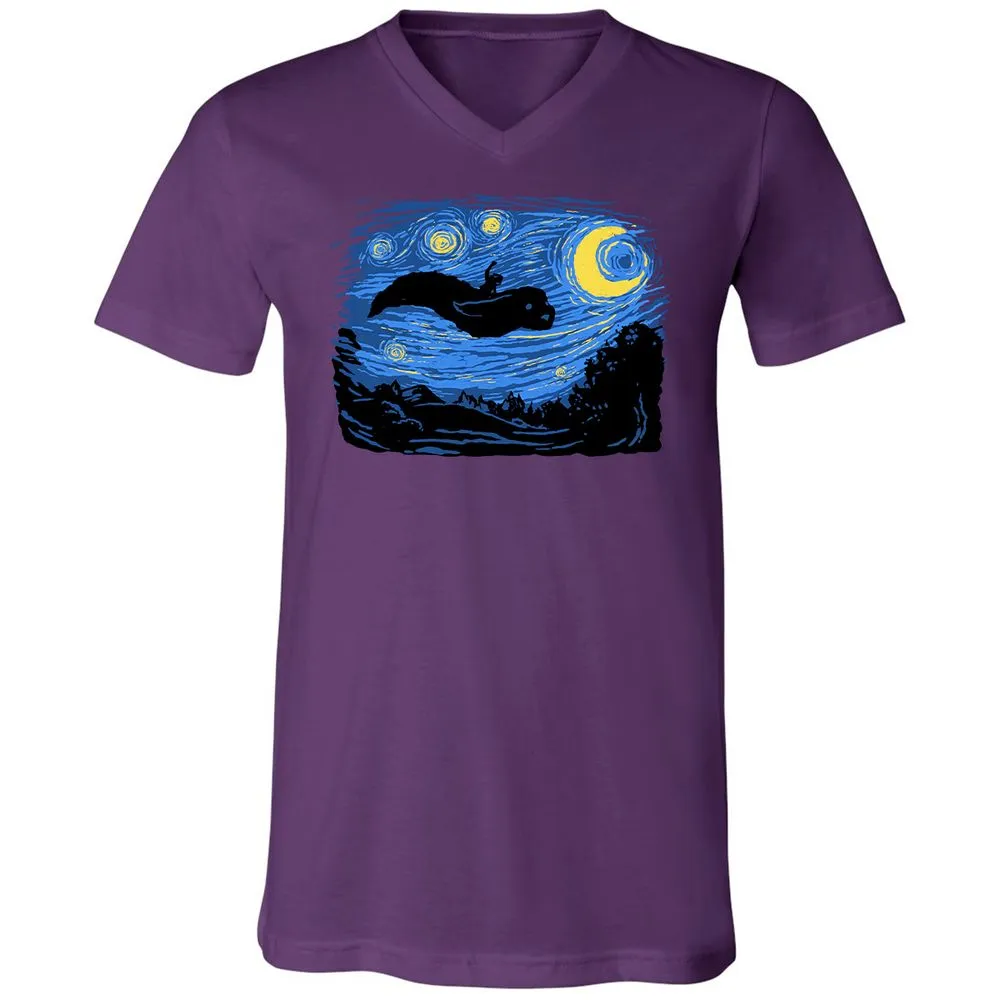 Unisex V-Neck T-Shirt - L2HUX48D - Team Purple - 9