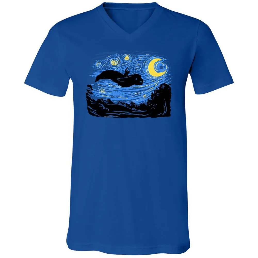 Unisex V-Neck T-Shirt - L2HUX48D - True Royal - 4