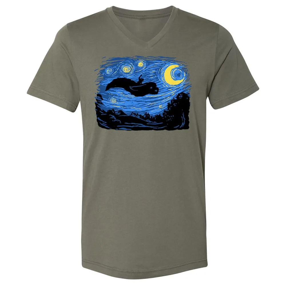 Unisex V-Neck T-Shirt - L2HUX48D - Military Green - 10