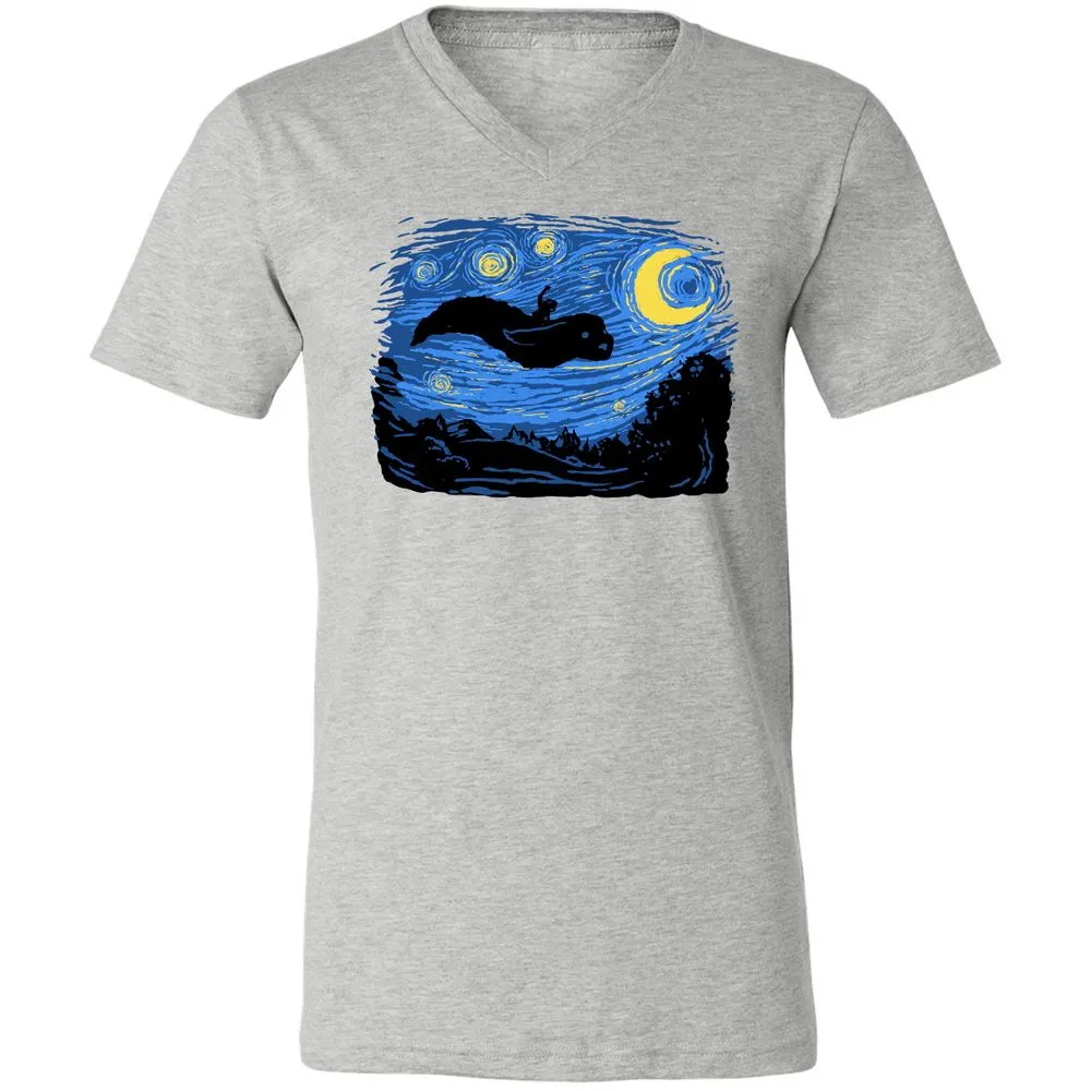 Unisex V-Neck T-Shirt - L2HUX48D - Athletic Heather - 7