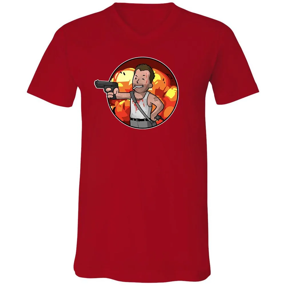 Unisex V-Neck T-Shirt - 2VNH7H7V - Red - 3