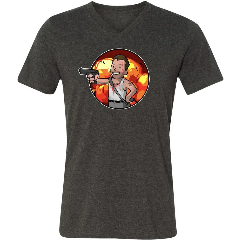 Unisex V-Neck T-Shirt - 2VNH7H7V - Dark Grey Heather - 8