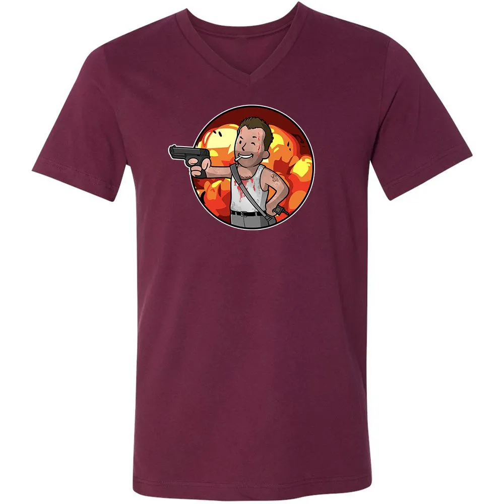 Unisex V-Neck T-Shirt - 2VNH7H7V - Maroon - 6