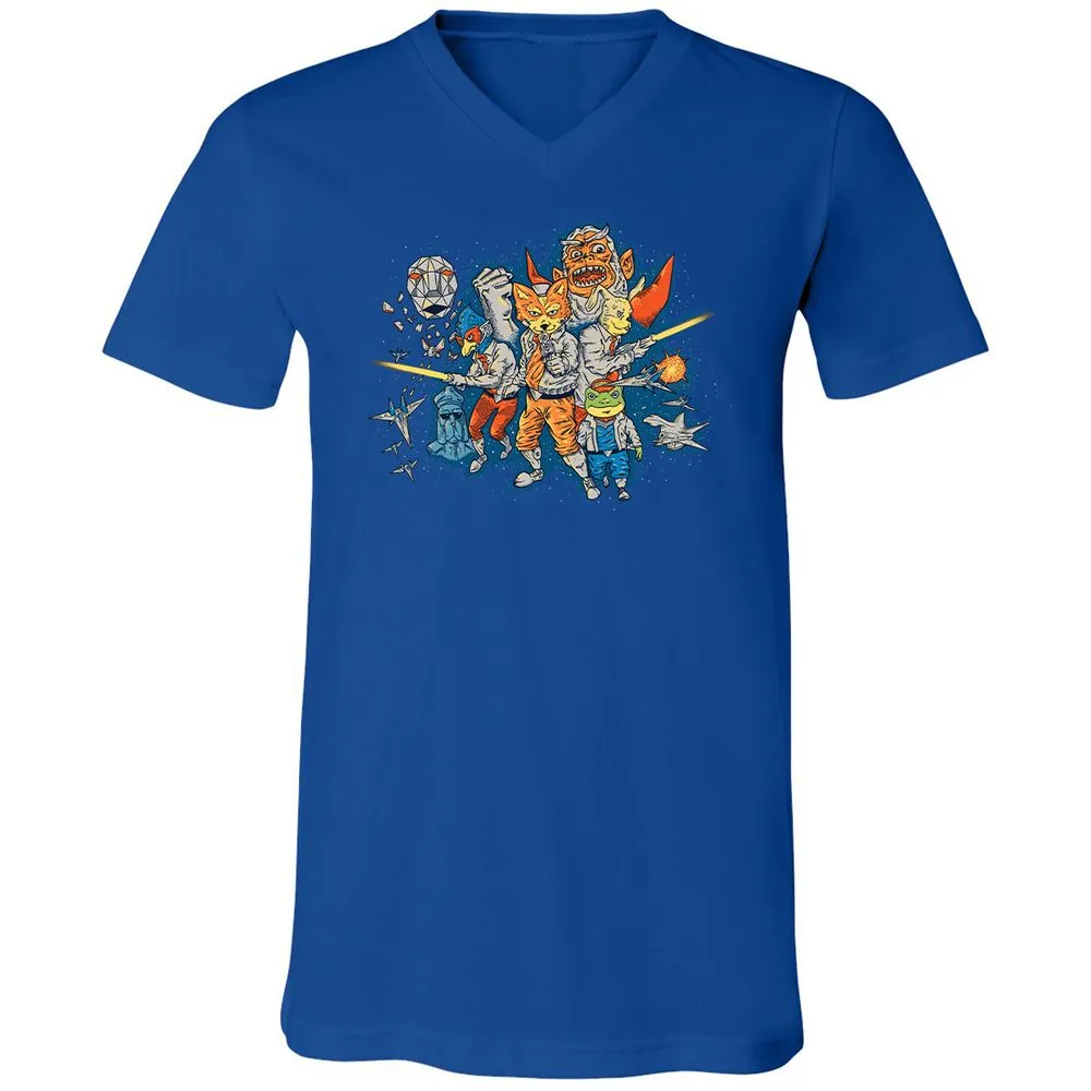 Unisex V-Neck T-Shirt - WGW224UY - True Royal - 4