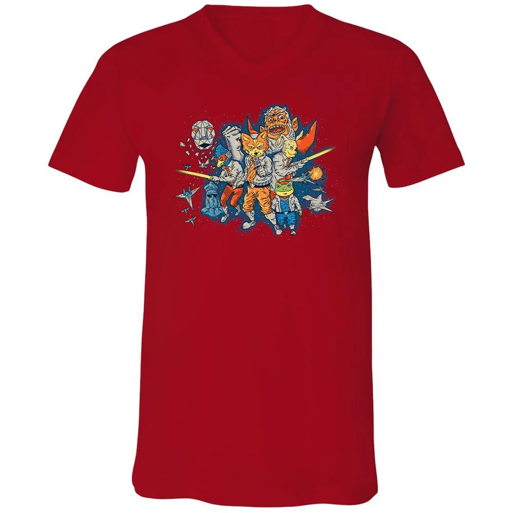 Unisex V-Neck T-Shirt - WGW224UY - Red - 3