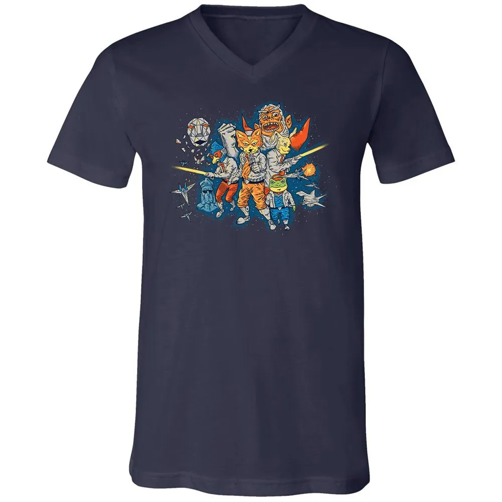 Unisex V-Neck T-Shirt - WGW224UY - Navy - 2