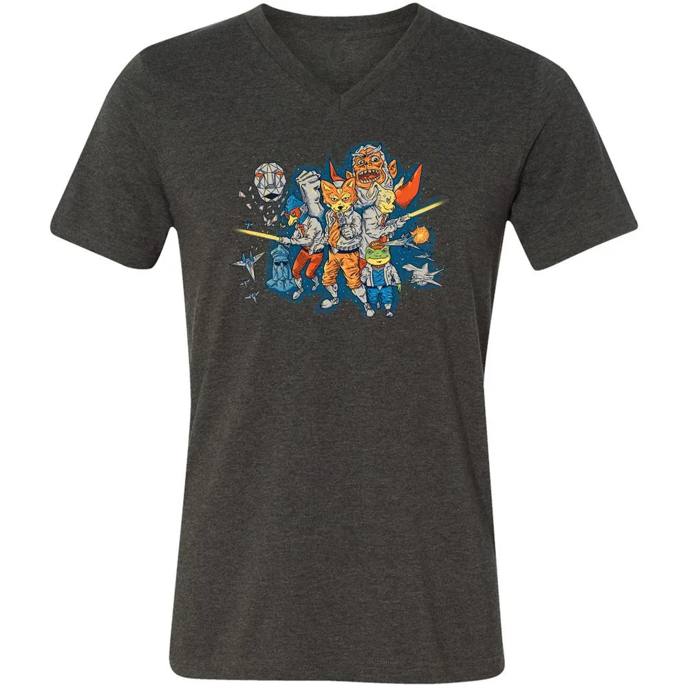 Unisex V-Neck T-Shirt - WGW224UY - Dark Grey Heather - 8