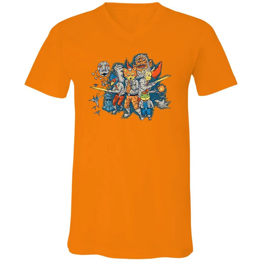 Unisex V-Neck T-Shirt - WGW224UY - Orange - 11