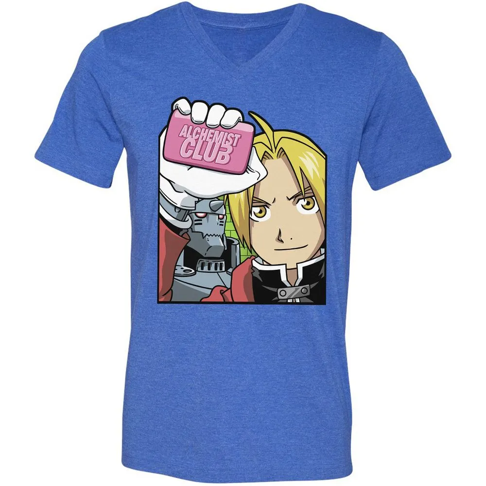 Unisex V-Neck T-Shirt - HPTSQ48R - Heather True Royal - 14