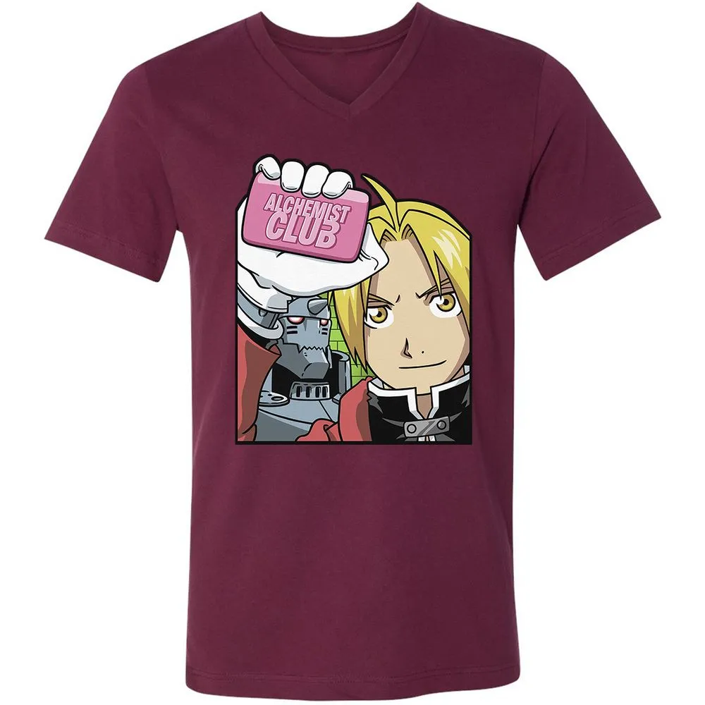 Unisex V-Neck T-Shirt - HPTSQ48R - Maroon - 6
