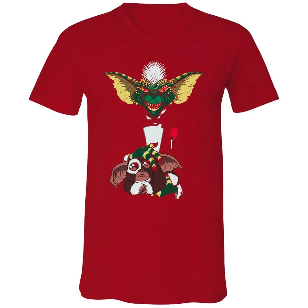 Unisex V-Neck T-Shirt - RVVGQD4S - Red - 3