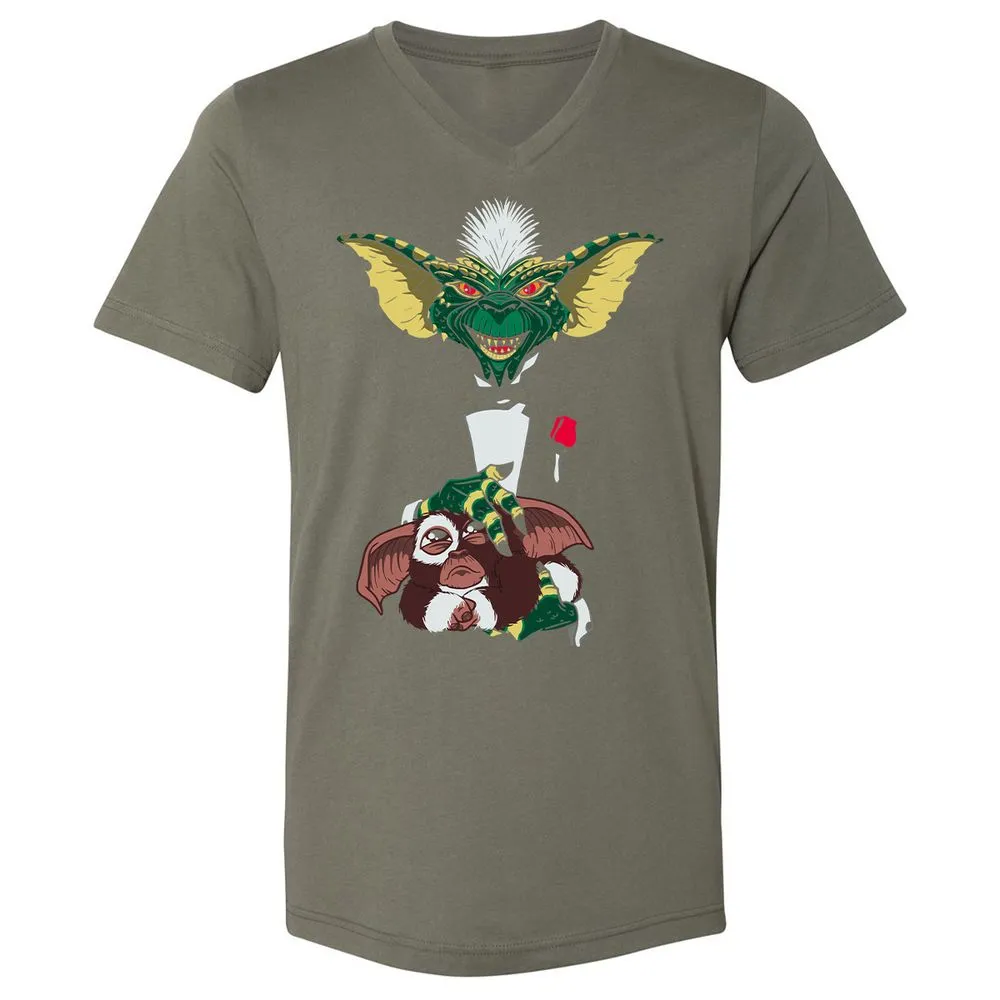 Unisex V-Neck T-Shirt - RVVGQD4S - Military Green - 10