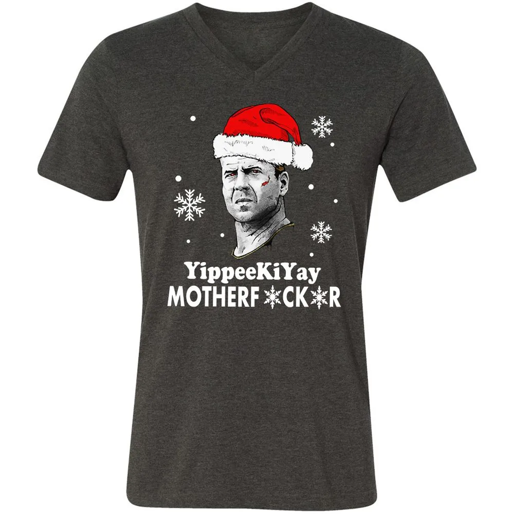 Unisex V-Neck T-Shirt - KFR82TCD - Dark Grey Heather - 8