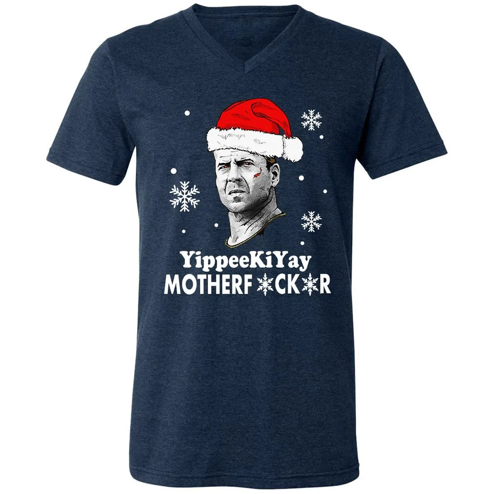 Unisex V-Neck T-Shirt - KFR82TCD - Heather Navy - 15