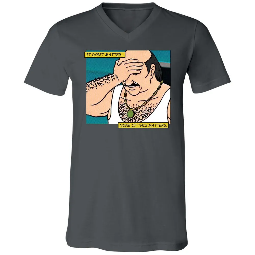 Unisex V-Neck T-Shirt - T9ZCHEDZ - Asphalt - 12