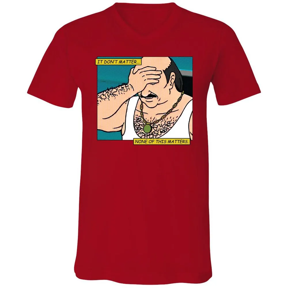 Unisex V-Neck T-Shirt - T9ZCHEDZ - Red - 3