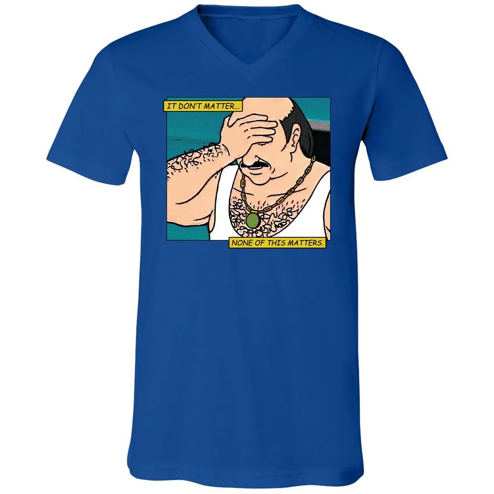 Unisex V-Neck T-Shirt - T9ZCHEDZ - True Royal - 4