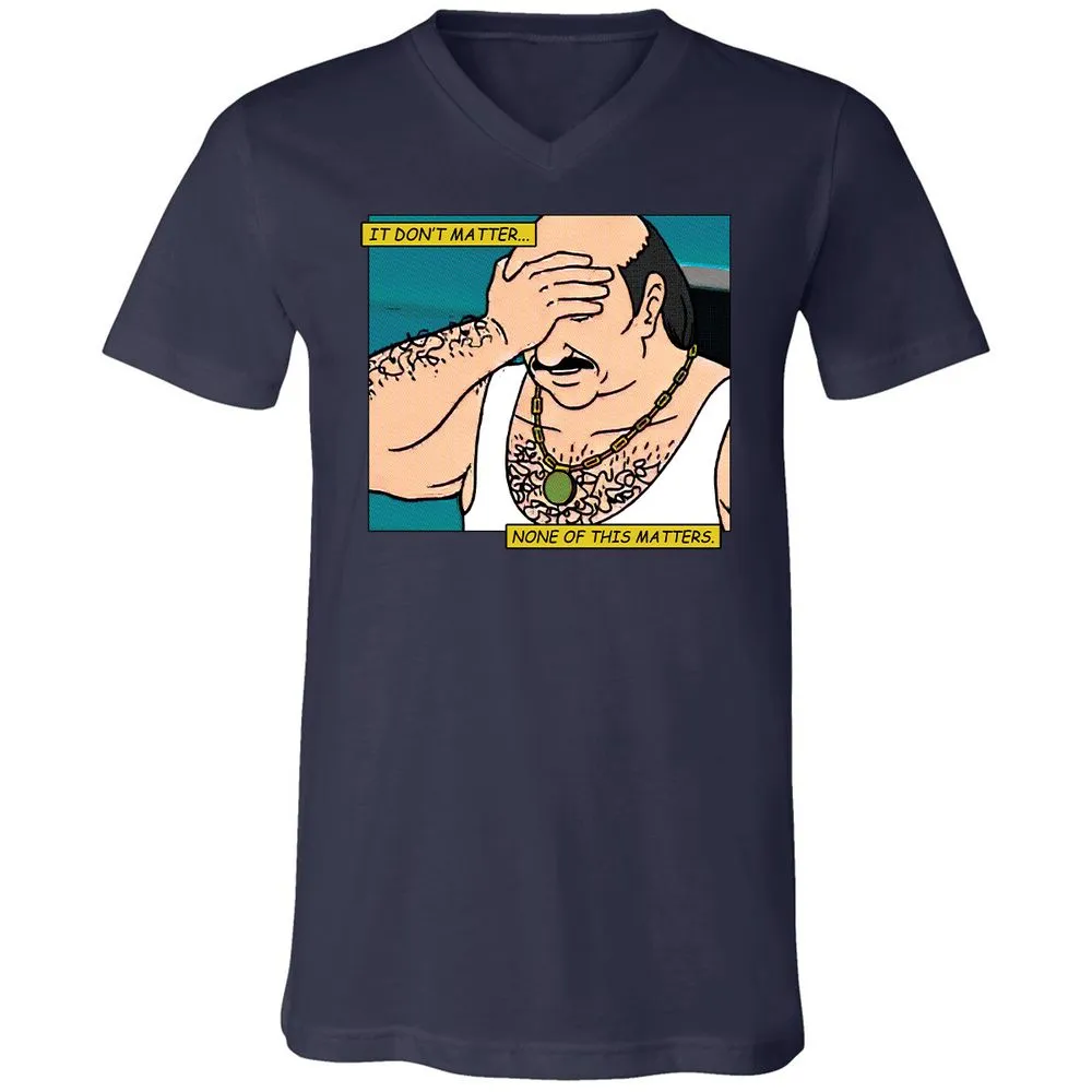Unisex V-Neck T-Shirt - T9ZCHEDZ - Navy - 2