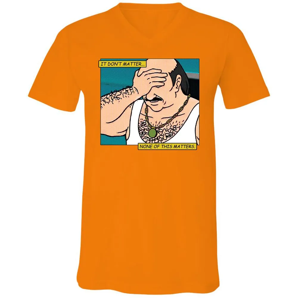 Unisex V-Neck T-Shirt - T9ZCHEDZ - Orange - 11