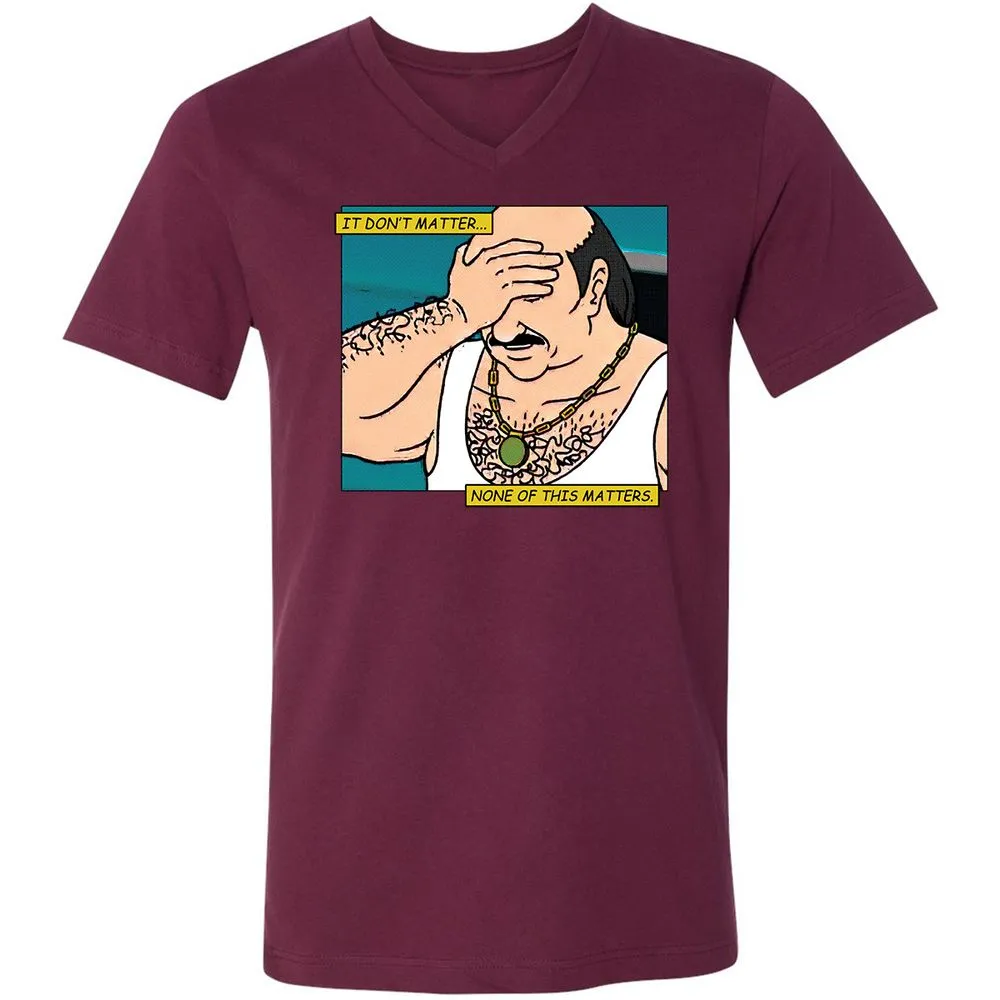 Unisex V-Neck T-Shirt - T9ZCHEDZ - Maroon - 6