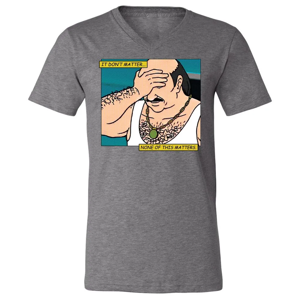 Unisex V-Neck T-Shirt - T9ZCHEDZ - Deep Heather - 13