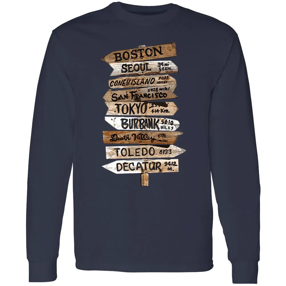 Long Sleeve T-Shirt - X736DFTP - Navy - 2