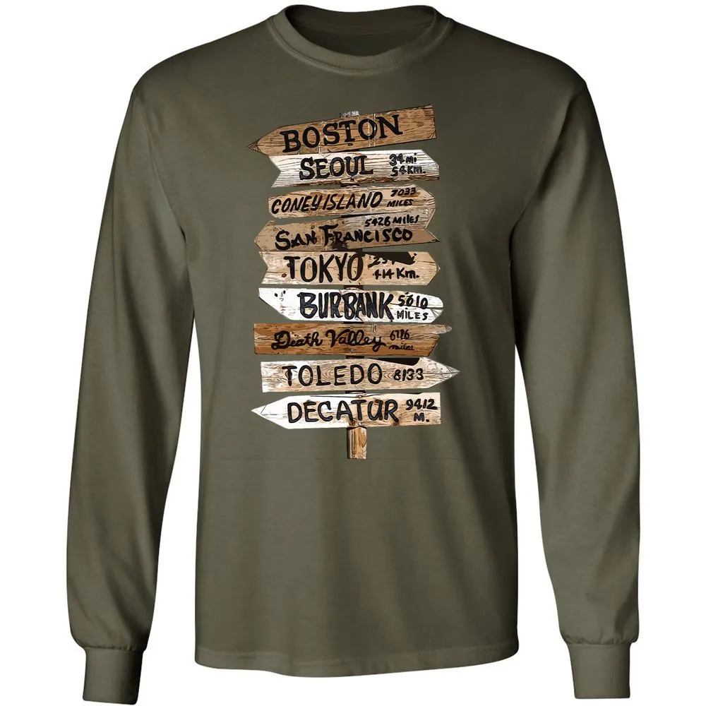 Long Sleeve T-Shirt - X736DFTP - Military Green - 16